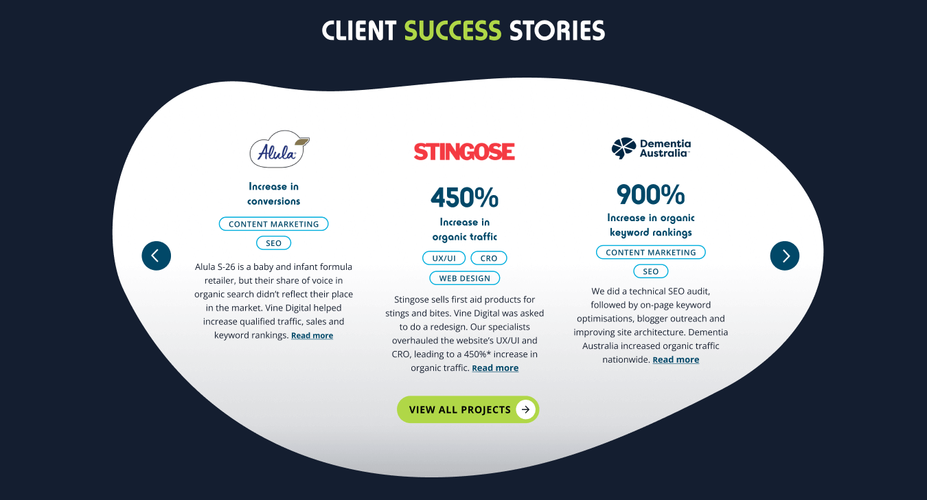 Success section